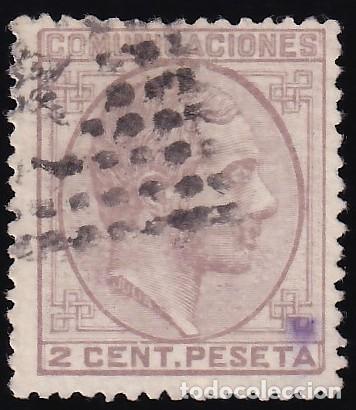 Sellos: ESPA&Ntilde;A, 1878 EDIFIL N&ordm; 190, 2 c. malva.