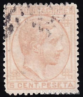 Sellos: ESPA&Ntilde;A, 1878 EDIFIL N&ordm; 191, 5 c. naranja.