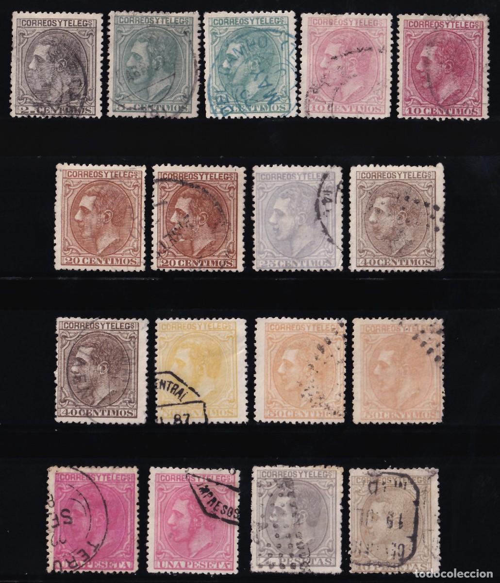 Sellos: ESPA&Ntilde;A, 1879 EDIFIL N&ordm; 200 / 209, Alfonso XII, [Serie completa.]