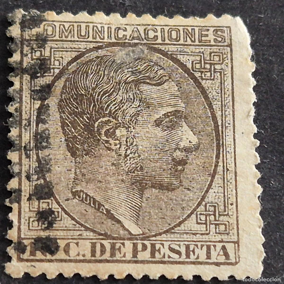 Sellos: ESPA&Ntilde;A, 1878, ALFONSO XII, EDIFIL 192, MATASELLO ROMBO DE PUNTOS, ( LOTE AR )