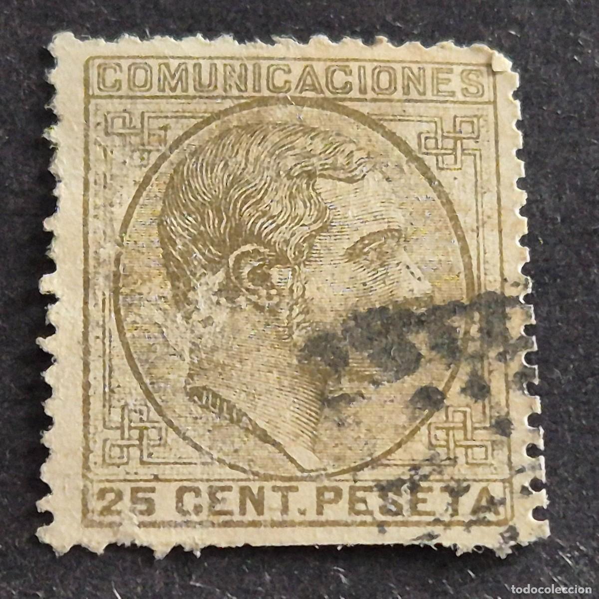 Sellos: ESPA&Ntilde;A, 1878, ALFONSO XII, EDIFIL 194, MATASELLO ROMBO DE PUNTOS, ( LOTE AR )