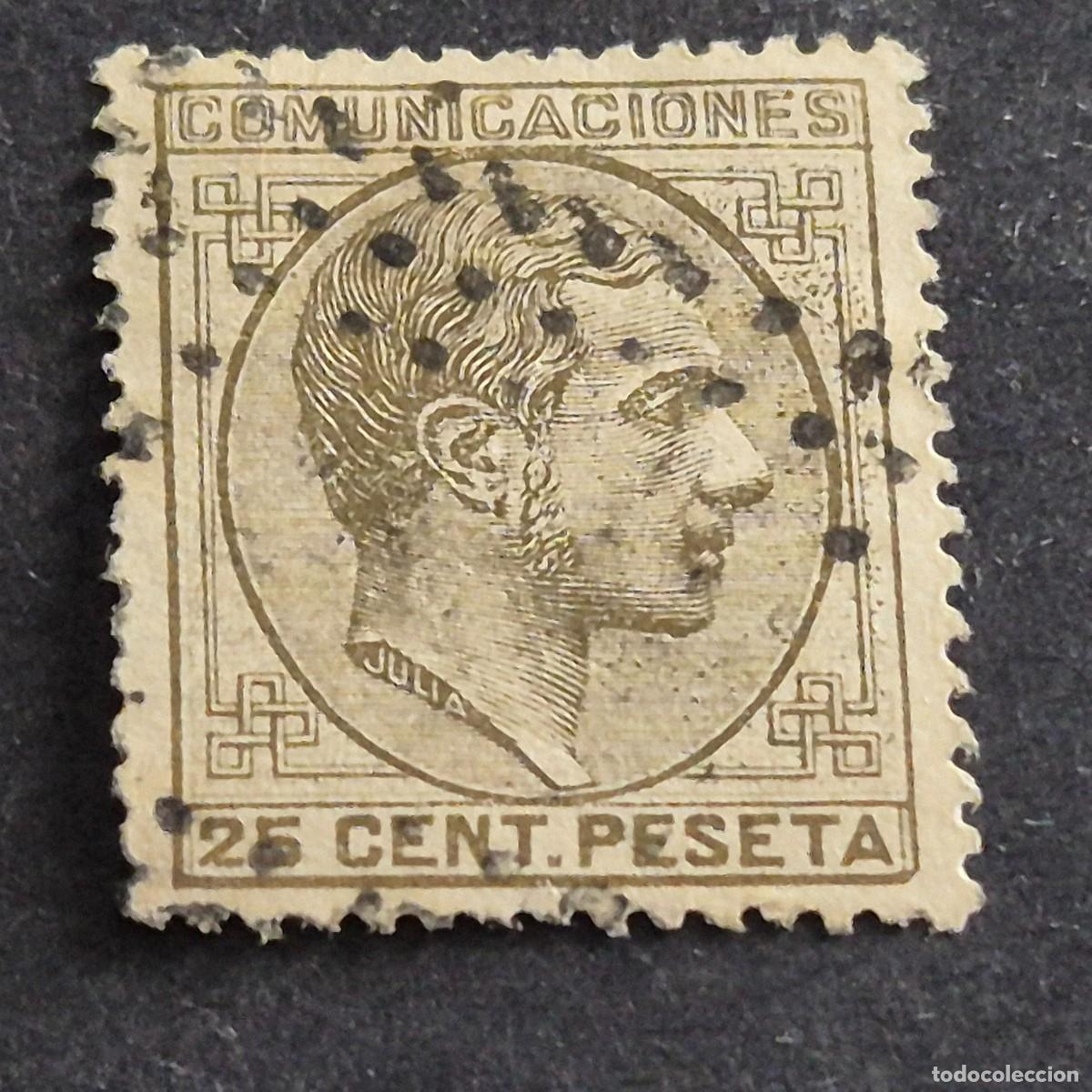 Sellos: ESPA&Ntilde;A, 1878, ALFONSO XII, EDIFIL 194, MATASELLO ROMBO DE PUNTOS, ( LOTE AR )