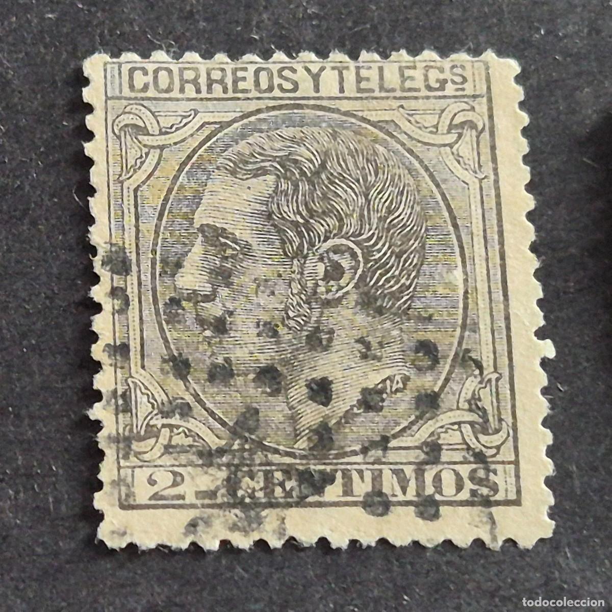 Sellos: ESPA&Ntilde;A, 1879, ALFONSO XII, EDIFIL 200, MATASELLO ROMBO DE PUNTOS, ( LOTE AR )