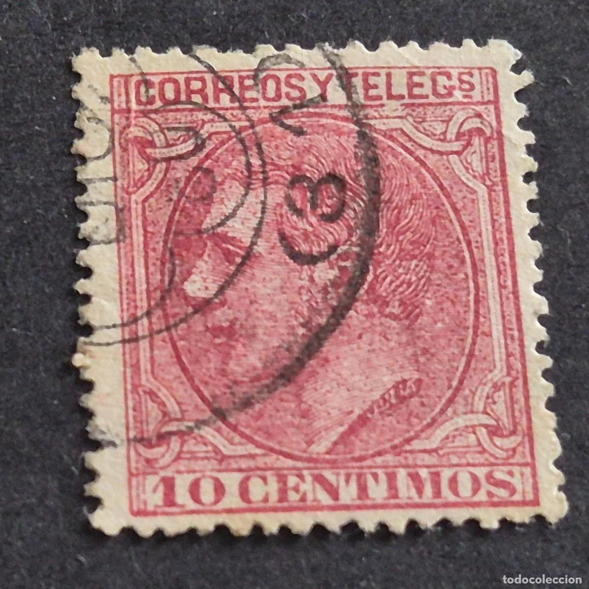 Sellos: ESPA&Ntilde;A, 1879, ALFONSO XII, EDIFIL 202, MATASELLO FECHADOR, ( LOTE AR )