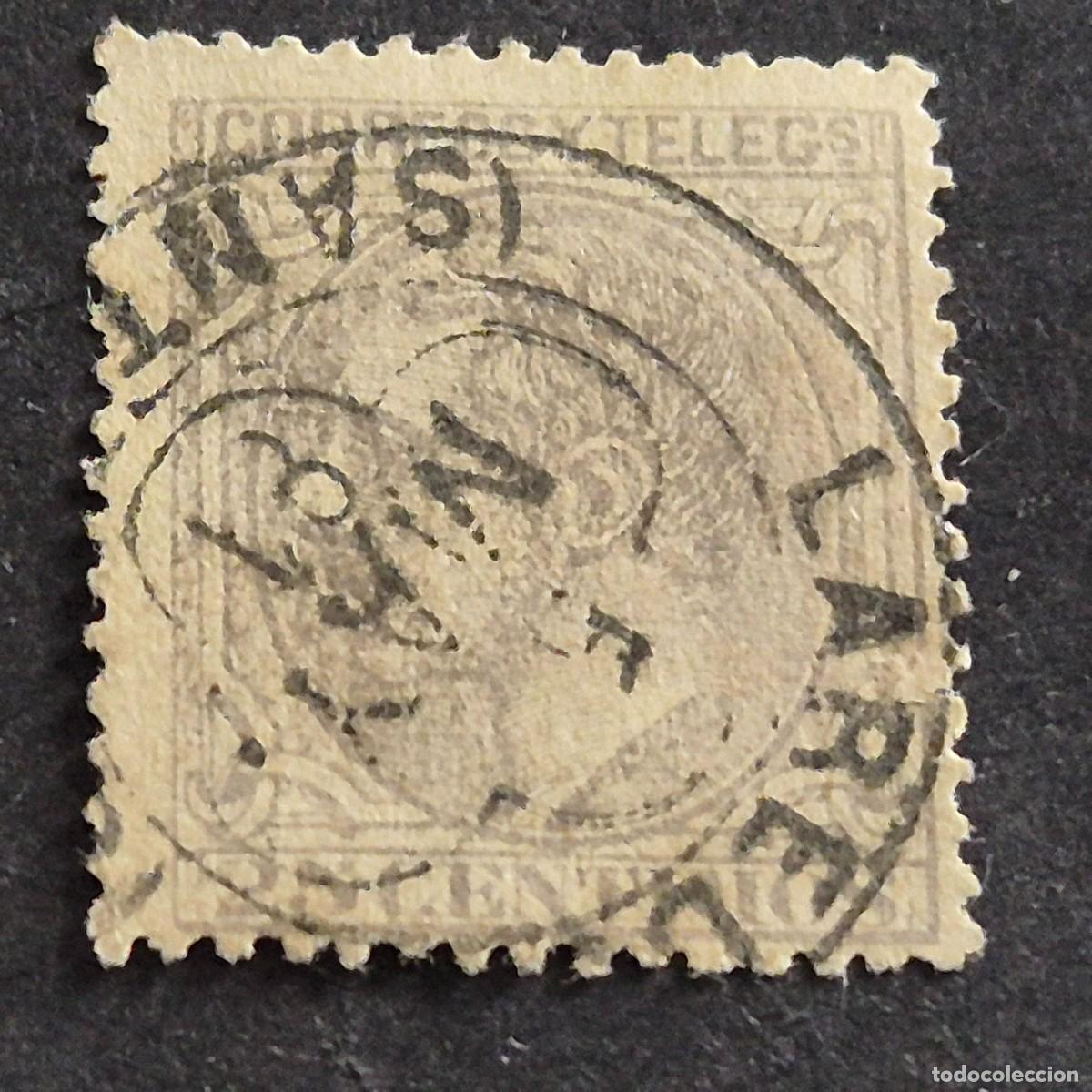 Sellos: ESPA&Ntilde;A, 1879, ALFONSO XII, EDIFIL 204, FECHADOR TIPO TREBOL DE LAREDO, SANTANDER, ( LOTE AR )