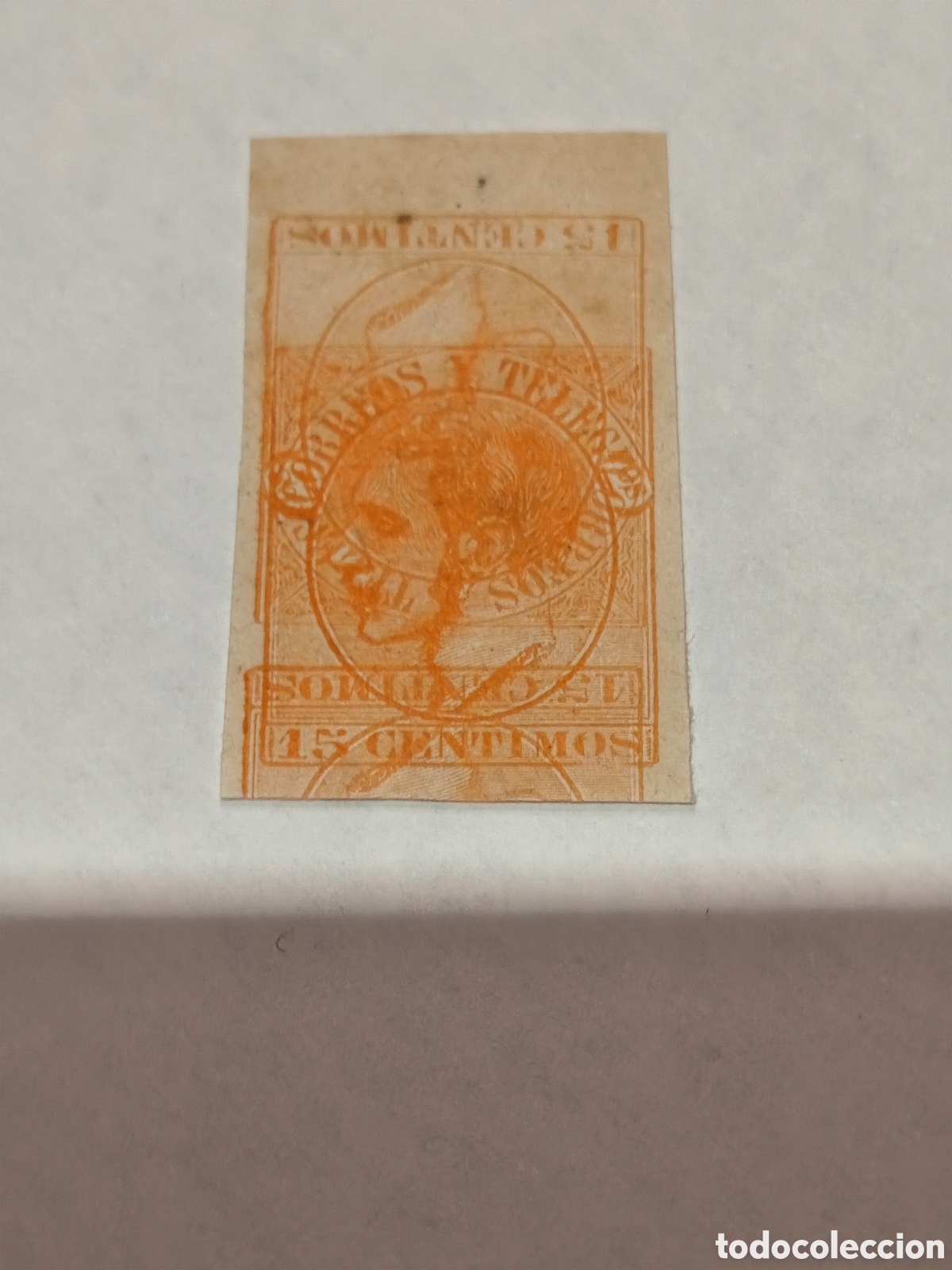 Selos: Sello cl&aacute;sico Alfonso xll n 210 maculatura 15 cts naranja ver