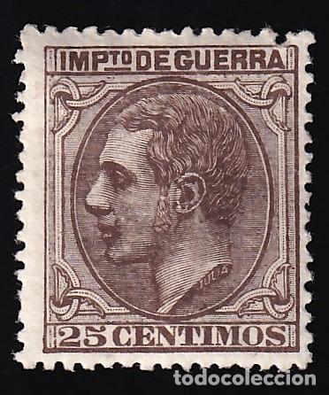 Briefmarken: ESPA&Ntilde;A, 1879 EDIFIL N&ordm; NE 7 /*/, 25 c. casta&ntilde;o, [NO EXPENDIDO.]