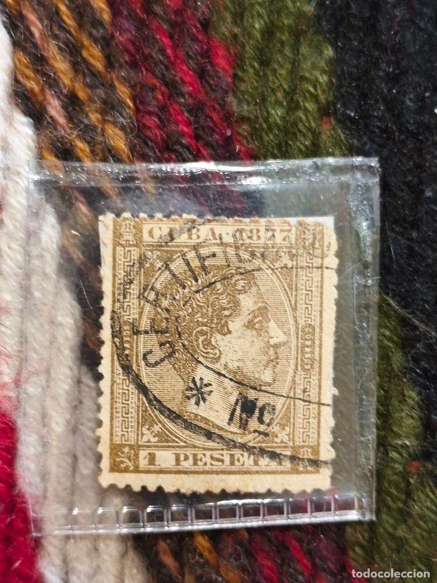 Sellos: Sellos cuba1877 1 peseta