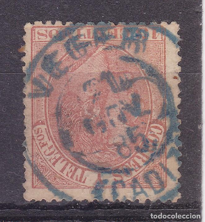 Sellos: SS8-Cl&aacute;sicos Edifil 210 . Matasellos Tr&eacute;bol Azul VEGER C&aacute;diz