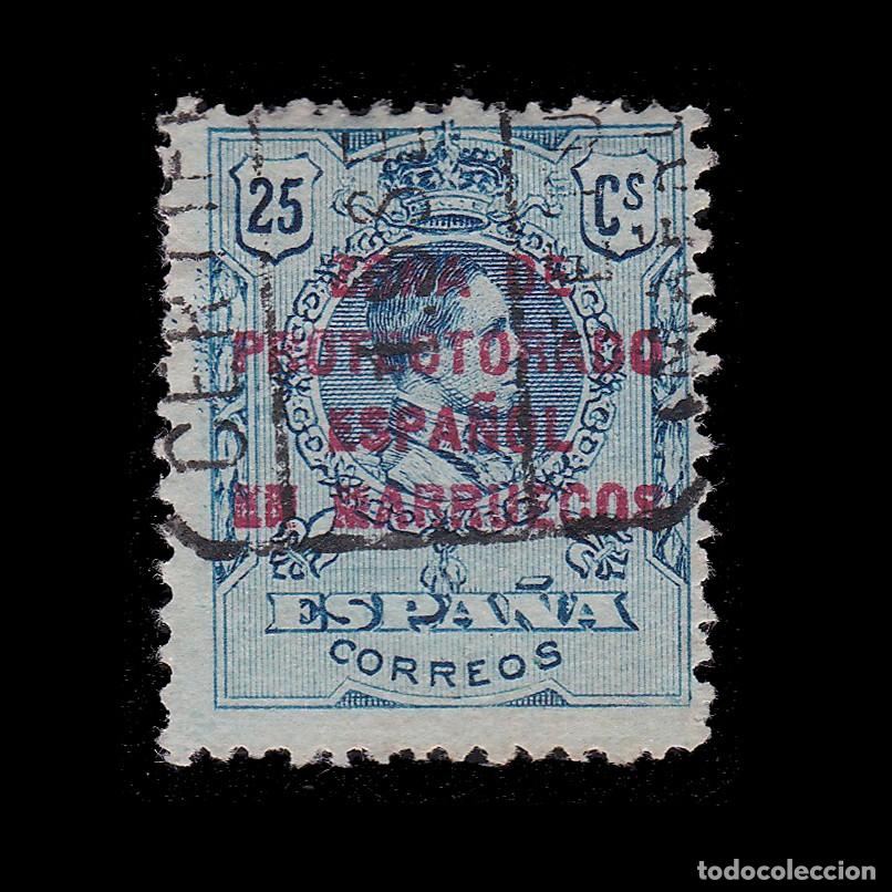 Sellos: ESPA&Ntilde;A MARRUECOS. 1916-20. 25c. Matasello Edifil 62 + OBSEQUIO