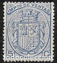 Sellos: FISCALES, 1875 Impuesto de Ventas, ALEMANY n&ordm; 4 * *