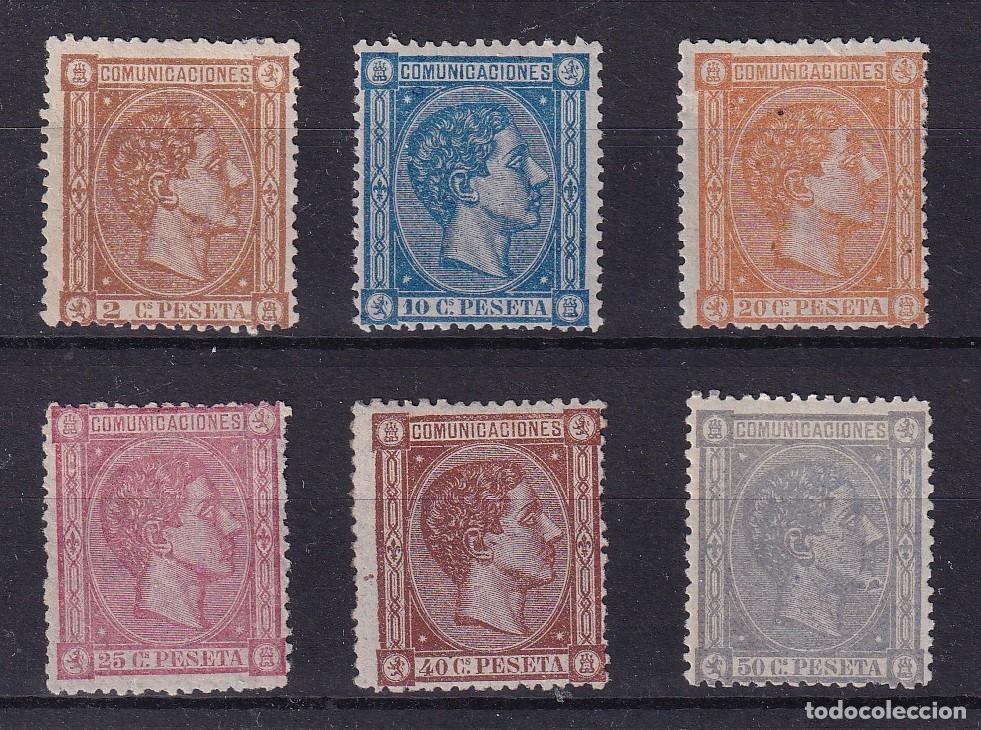 Briefmarken: PC79 Sellos Espa&ntilde;a a&ntilde;o 1875 Edifil 162 y 164/168* sellos originales en NUEVO v.c. 975 &euro;