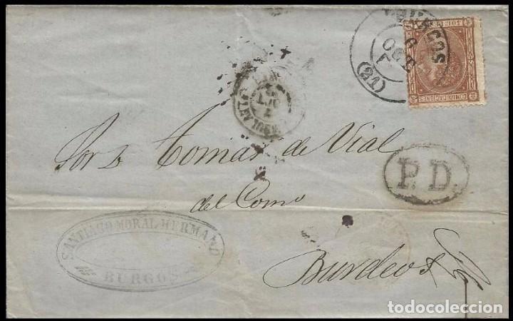 Briefmarken: CARTA EDIFIL 167 FECHADOR BURGOS AMBULANTE SANTANDER