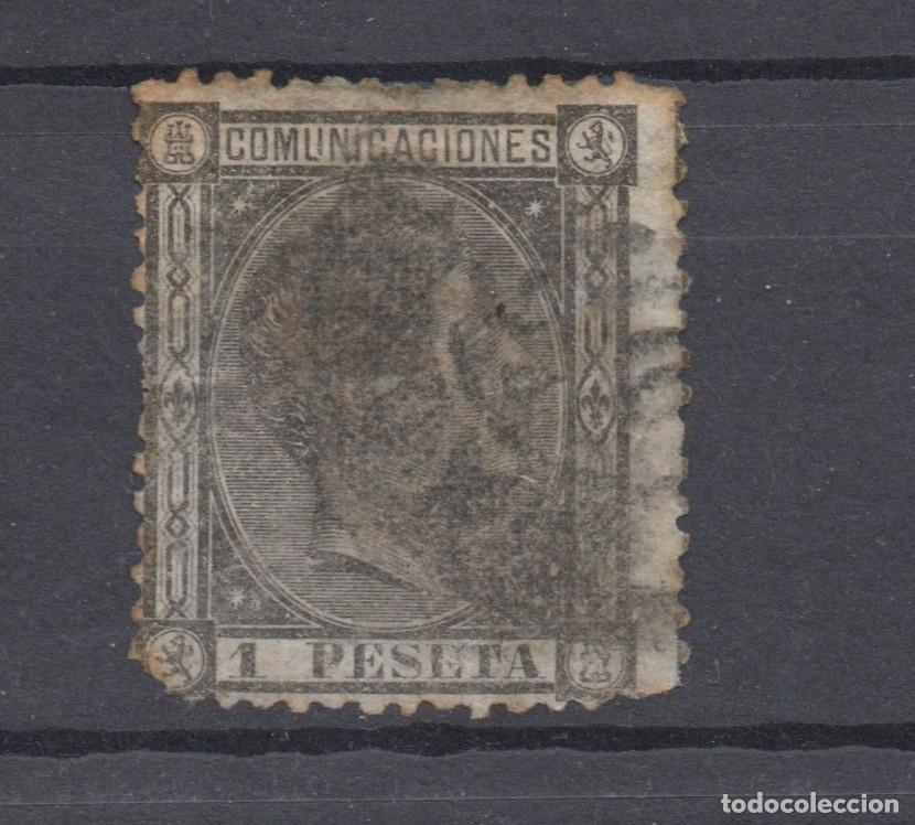 Briefmarken: EDIFIL 169&ordm; ALFONSO XII 1 PTA NEGRO GRISACEO