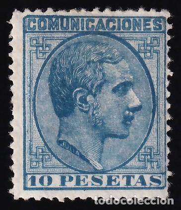 Stamps: ESPA&Ntilde;A, 1878 EDIFIL N&ordm; 199 /*/, 10 pts. azul