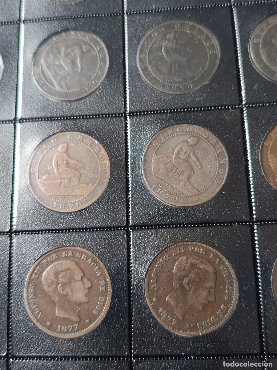 Selos: Lote 47 monedas de 5 y 10 c&eacute;ntimos Alfonso XII y gobierno provincial