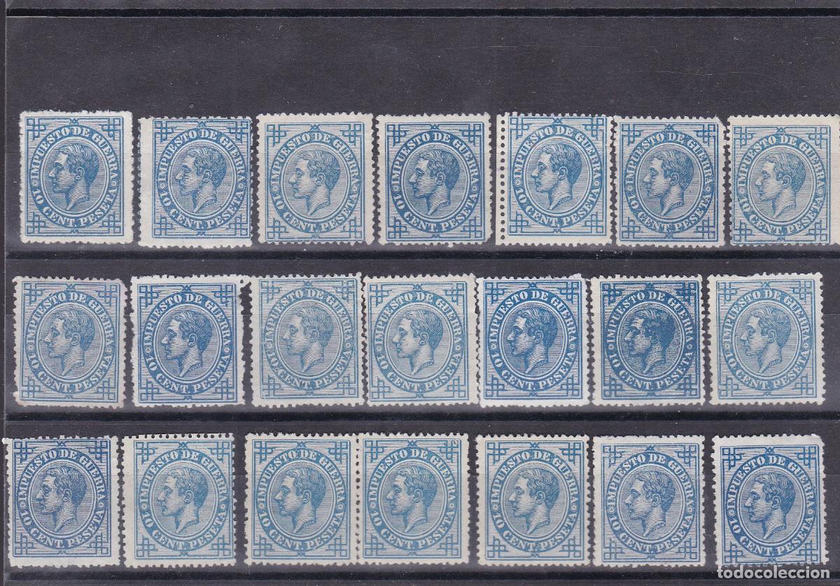 Sellos: FC4-110-Cl&aacute;sicos Impuesto Guerra Edifil 184 x 21 Sellos Nuevos (*) Sin Goma . COLORES