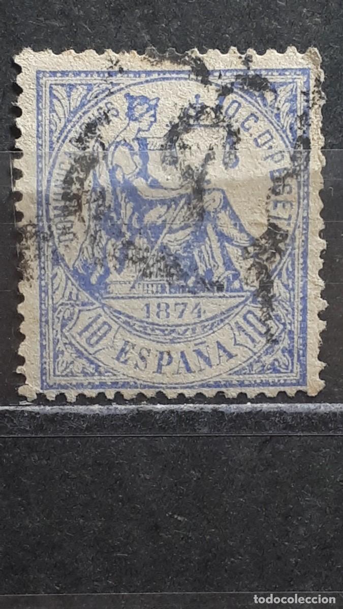 Sellos: ESPA&Ntilde;A. A&Ntilde;O 1874. &deg;. MATASELLO ARA&Ntilde;A DE GRANADA. Edifil 145