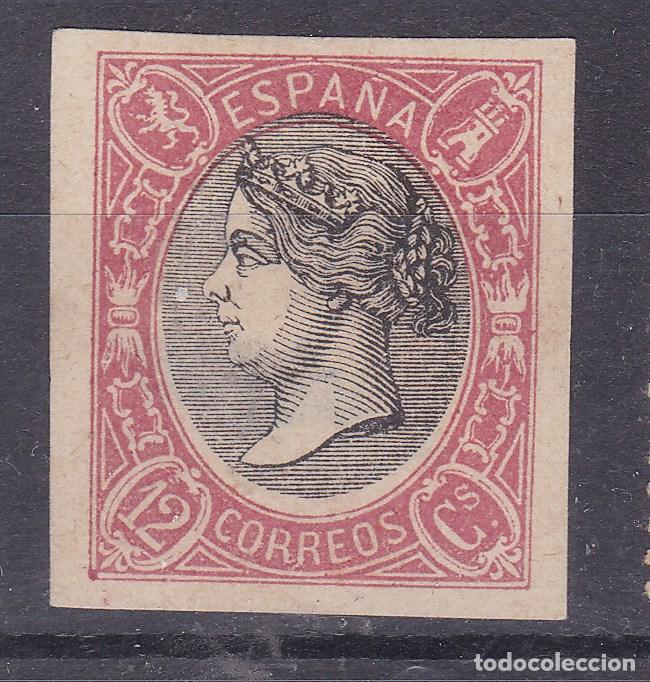 Sellos: AA10- Cl&aacute;sicos Edifil 70 . PRUEBA en ROSA y NEGRO (*) Marquilla ROIG