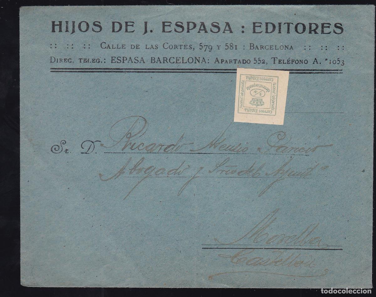 Selos: F16-69-Carta Publicitaria ESPASA a MORELLA Castell&oacute;n