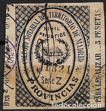 Sellos: Colegio Notarial de Madrid. 3 ptas negro (o) Serie Z
