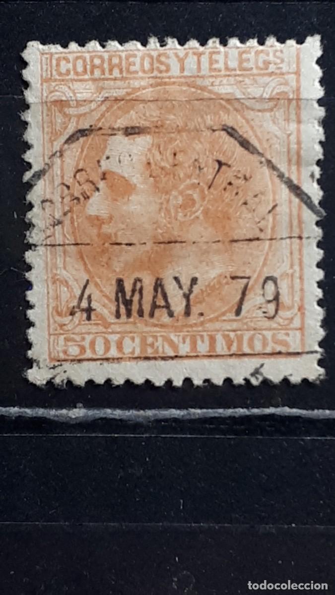 Sellos: ESPA&Ntilde;A. A&Ntilde;O 1879. &deg;. EDIFIL 206 - Foto 1