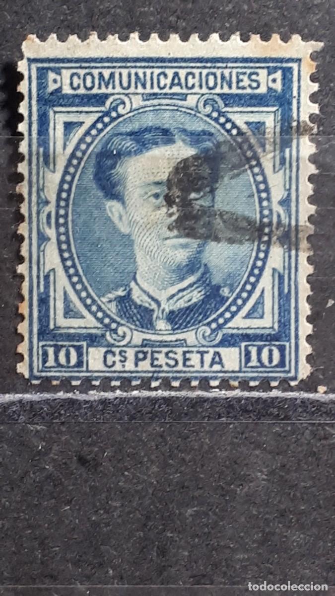 Sellos: ESPA&Ntilde;A. A&Ntilde;O 1876. &deg;. Matasello A. Edifil 175