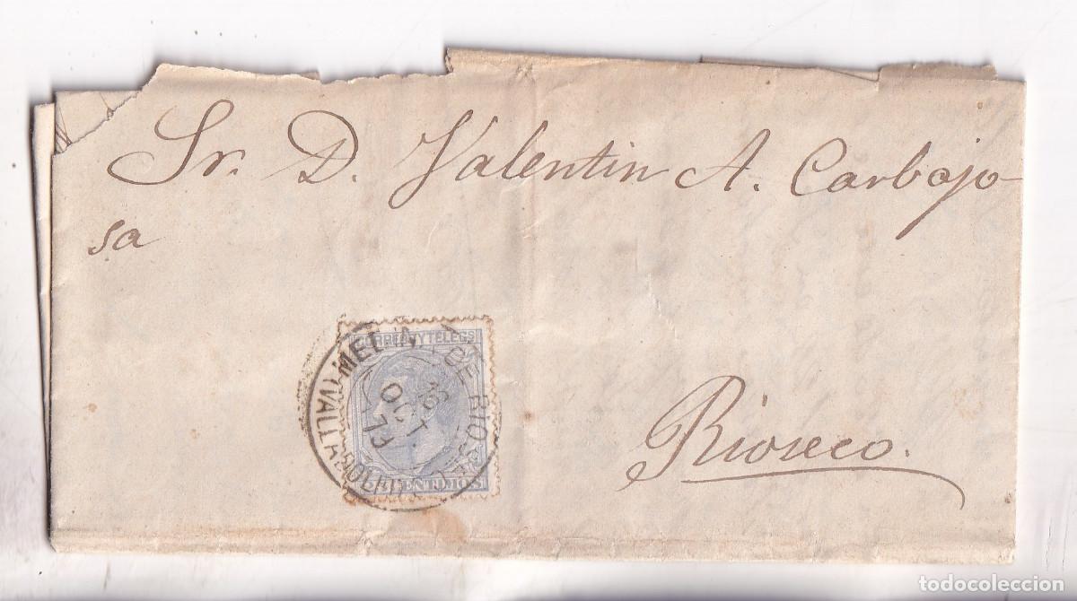 Timbres: CARTA ENTERA. VILLARDEFRADES. 1879. BONITO BAEZA MEDINA DE RIOSECO. VALLADOLID