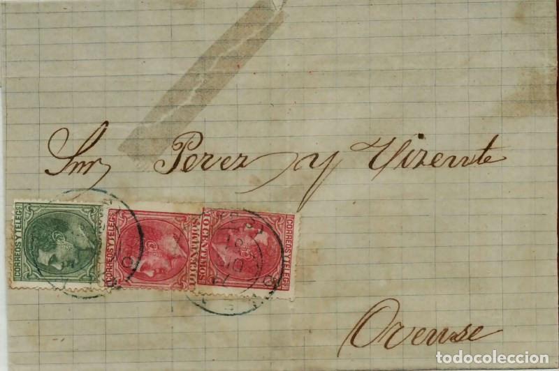Timbres: FA1523. HISTORIA POSTAL. Correo con franqueo de la emision de 1-5-1879, Orense