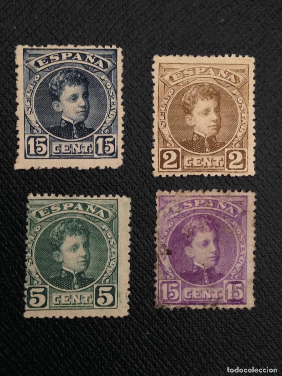 Timbres: lot de 4 anciens timbres d'Espagne