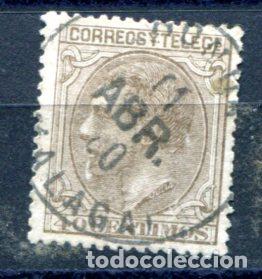 Sellos: Edifil 205. 40 cts Alfonso XII. A&ntilde;o 1879. Usado.