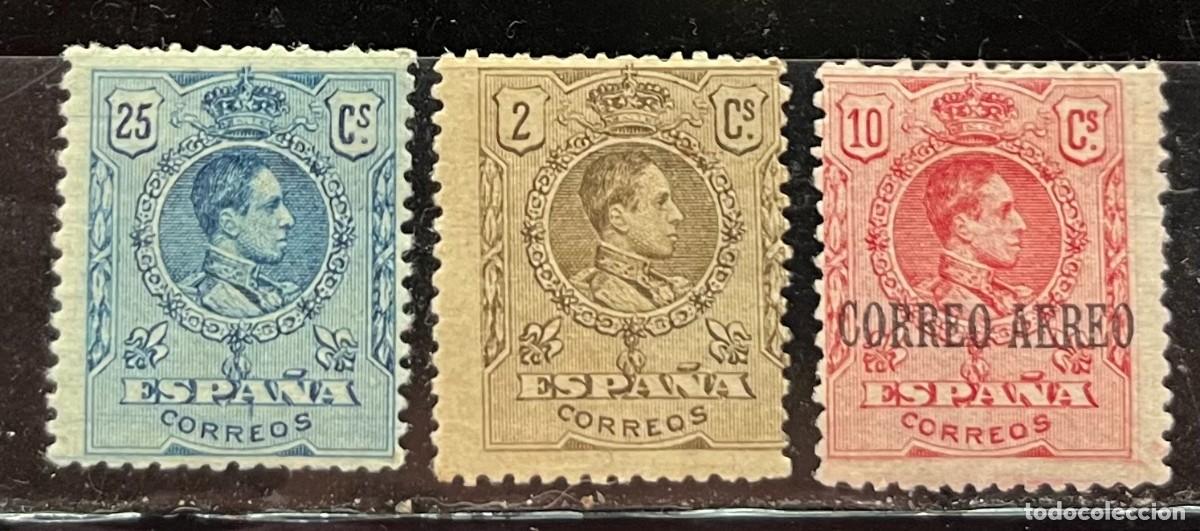 Sellos: 1909 Alfonso medall&oacute;n,numerados,goma mnh**