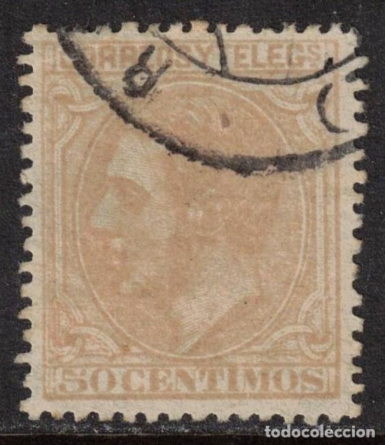 Sellos: ESPA&Ntilde;A ALFONSO XII - Ed. 206 - A&Ntilde;O 1879 - 50 c. naranja