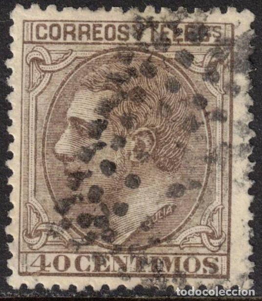 Sellos: ESPA&Ntilde;A ALFONSO XII - Ed. 205 - A&Ntilde;O 1879 - 40 c. casta&ntilde;o