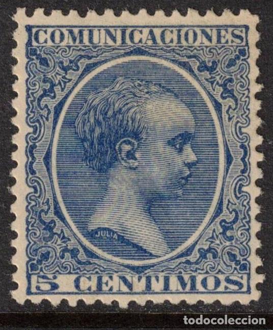 Sellos: ESPA&Ntilde;A ALFONSO XIII PELON * 215 - A&Ntilde;O 1889 - MH