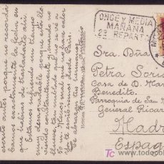Sellos: SUIZA/ESPAÑA.(CAT.162).1924.T.P.DE MONTREUX.MARCA *ONCE Y MEDIA/MAÑANA/2º REPARTO* DE MADRID.RARA.. Lote 24451151