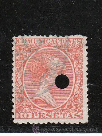 Timbres: ALFONSO XIII. 10 PTAS. TELEGRAFOS. N&ordm; 228-T