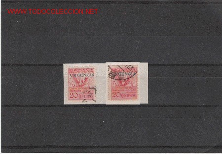 Sellos: BONITA PAREJA DE PEGASOS SOBRECARGADOS CON N&ordm; DE CONTROL AL DORSO