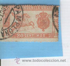 Sellos: CORREO URGENTE. SELLO ANTIGUO. CORRESPONDENCIA URGENTE. MATASELLO PAMPLONA.