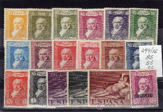 Briefmarken: ESPA&Ntilde;A-499/516 Quinta de Goya-Nuevo con charnela