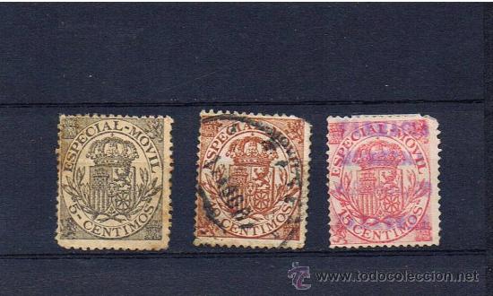 Francobolli: 1908 Especial moviles 5 cts nuevo*10 cts fechador 15 cts matasellado farmacia