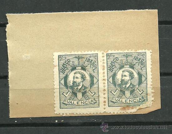 Sellos: 0480 union Valencianista Blaso Iba&ntilde;ez verde Pareja con dos colores diferentes