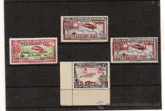 Selos: SELLOS ESPA&Ntilde;A 1927 CRUZ ROJA CONJUNTO SELLOS ERRORES IMPRESION 366 hi, 2-368 hh 388 hi