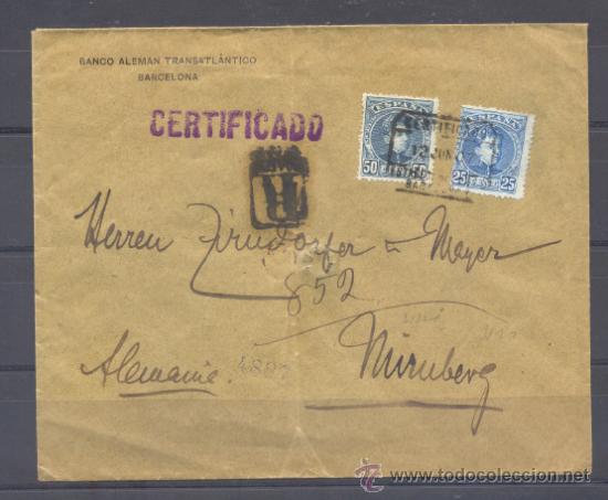 Sellos: 1907.- BARCELONA A NUREMBERG - Foto 1