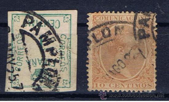 Briefmarken: Matasellados Pamplona finales del XIX pricipios del XX