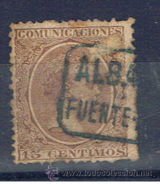 Briefmarken: alfonso XIII  pelon 1889 matasello carteria fuentealbilla albacete