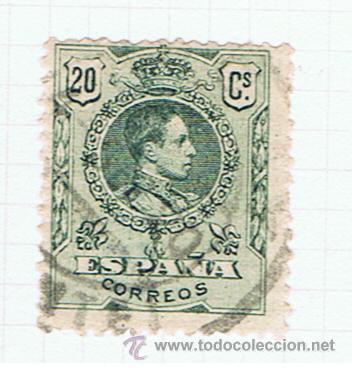 Sellos: alfonso XIII  medallon 1909  edifil  272  valor 2012 catalogo 1.20 euros