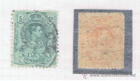 Sellos: alfonso XIII  medallon 1909  edifil  268-271  valor 2012 catalogo 0.60 euros