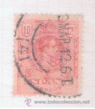 Sellos: alfonso XIII  medallon 1909  edifil  269 fechador 1912