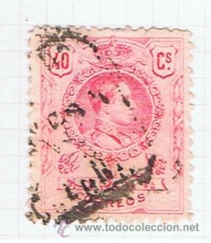 Sellos: alfonso XIII  medallon 1909  edifil  276  valor 2012 catalogo 2.-- euros